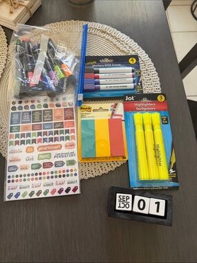 Assorted Stationery Bundle with Yellow Jot Highlighters